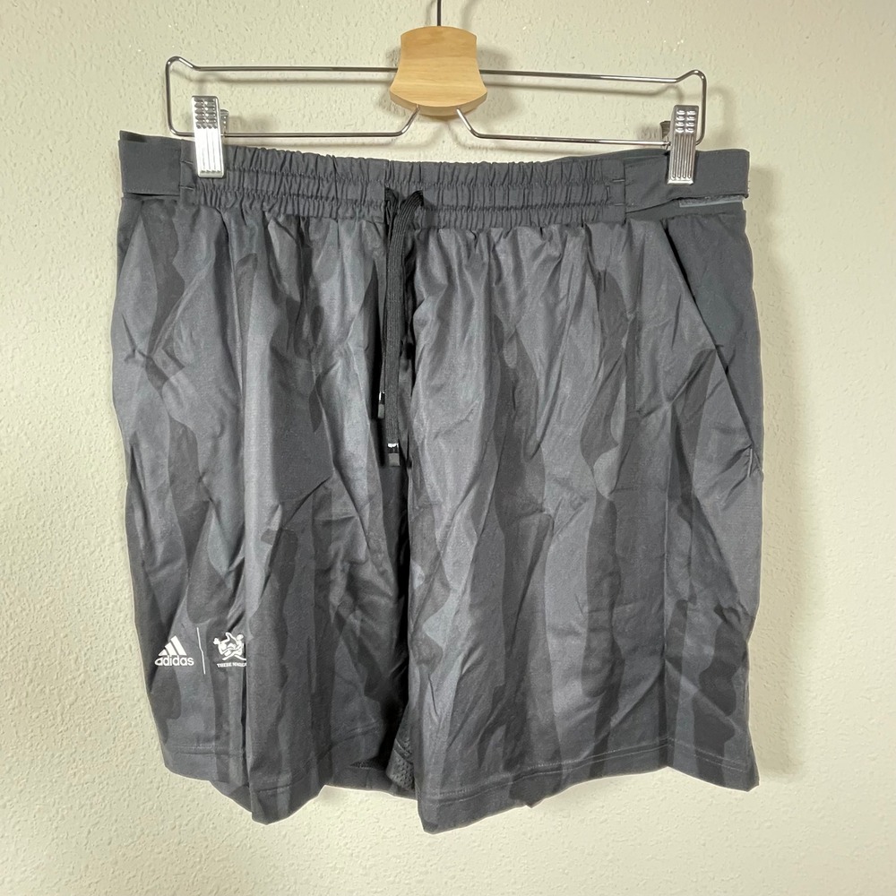 Adidas x Thebe Magugu Athletic Shorts Men's L Dark Grey Stretch Gym Sporty